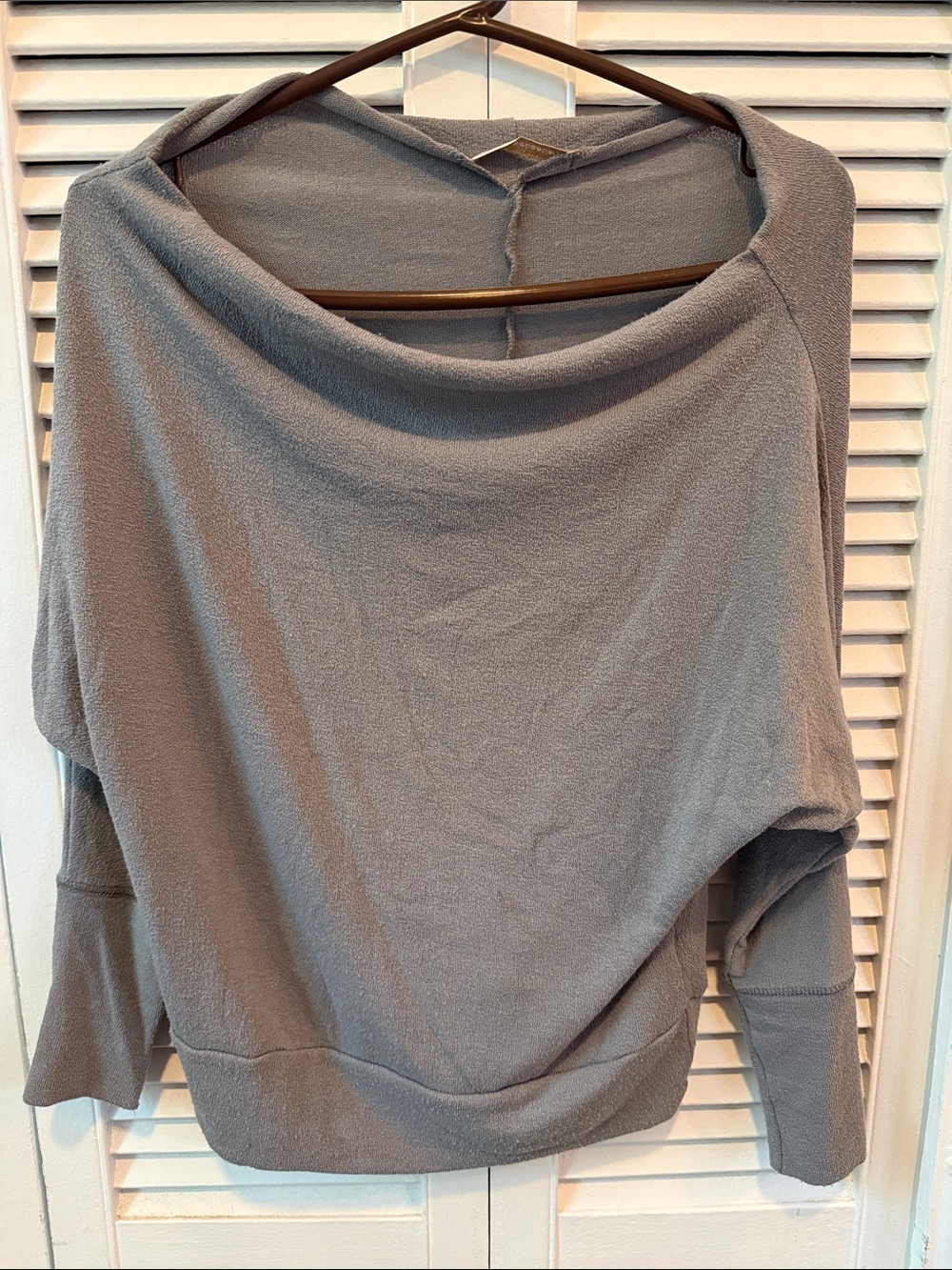 Pookie & Sebastian Women's Slate Gray Boatneck Sweater